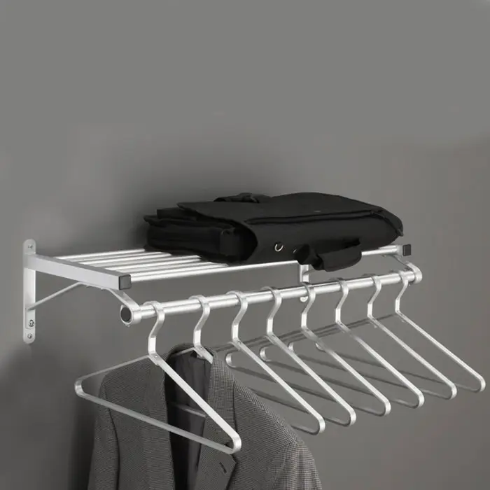 Glaro 90 Inch 501H-SA Wall Mounted Coat Rack With 30 Hangers