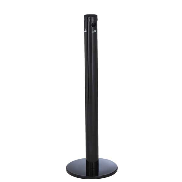 Glaro 4403BK Satin Black Floor Standing Smokers Post