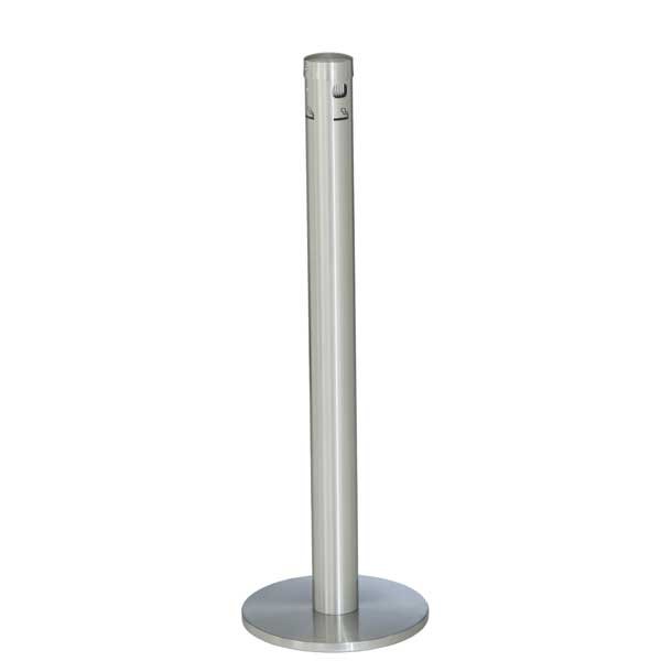 Glaro 4403SA Satin Aluminum Floor Standing Smokers Post