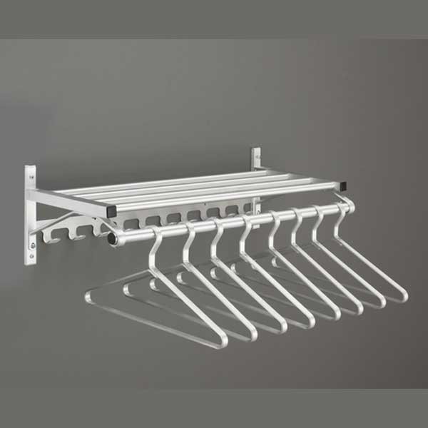 Glaro 8000C 60 Inch Wall Mounted Coat Rack With Hook Strip