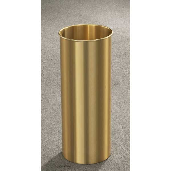 Glaro 922BE Satin Brass Waste Basket 7 Gal Capacity